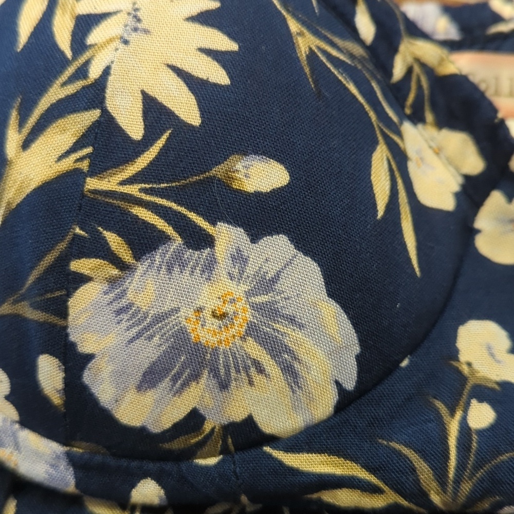 Blue Floral Bustier Top - Picture 2 of 8